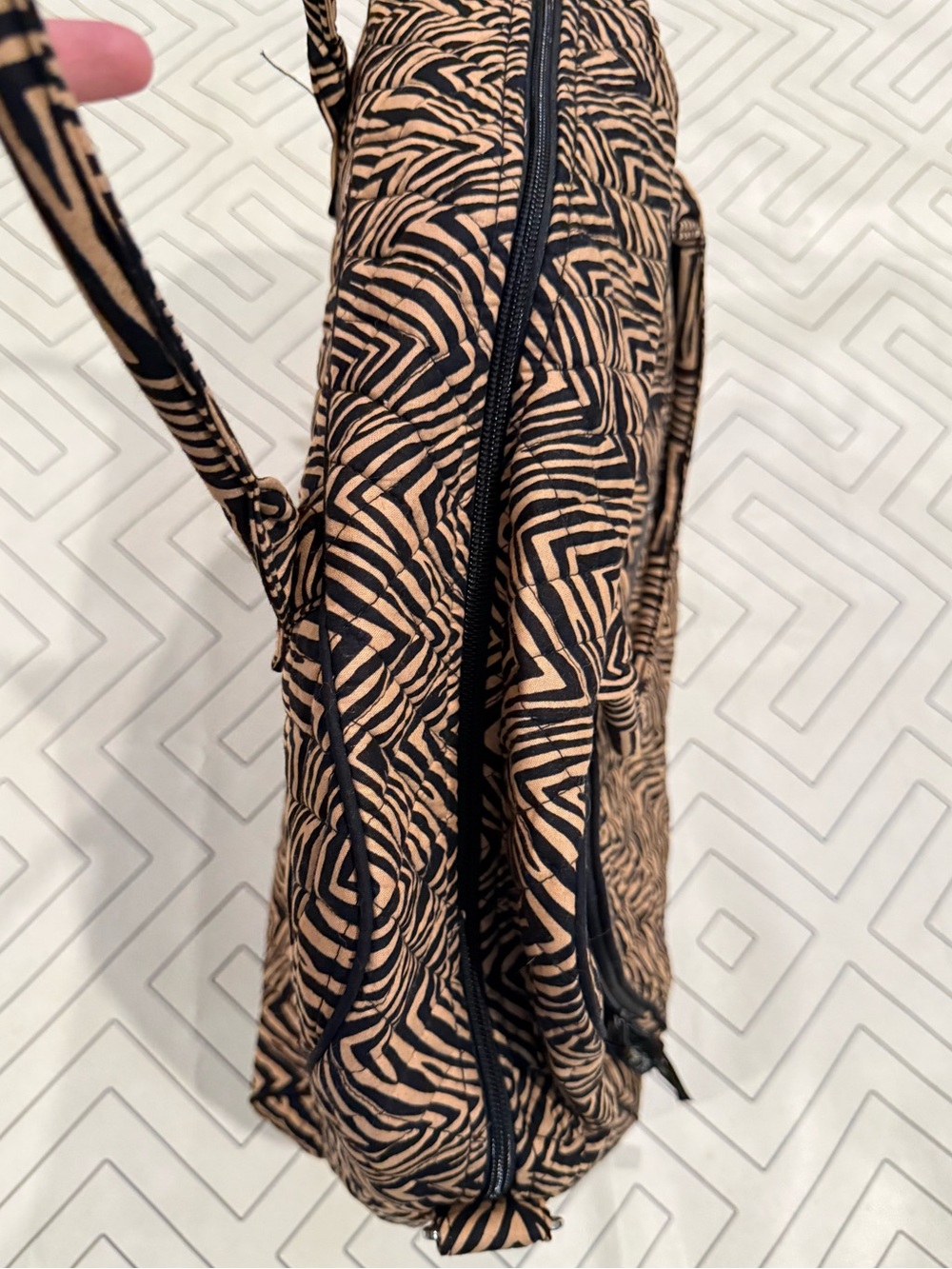 Vera Bradley Black/Brown Overnight Travel Bag - Picture 9 of 12